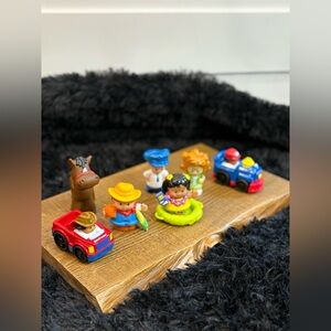 Fisher-Price Little People Lot 2005–2012 Train Car 4 Figures Horse + Accessories